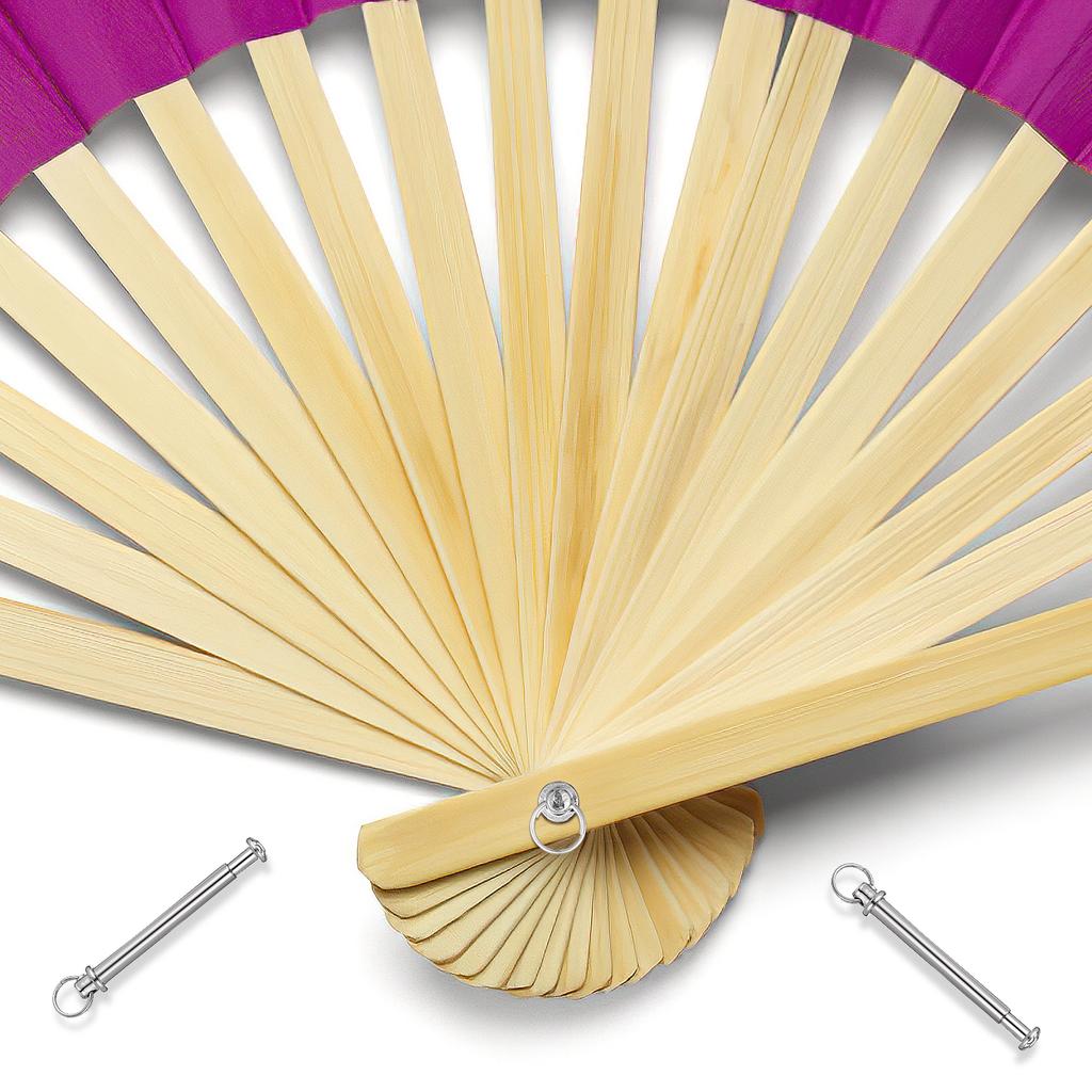 10 Set Kit di Riparazione Ventaglio a Mano Rivetto Dado per Asta Sostituzione Asta Ventaglio di Carta di Bambù Ventagli Decorativi Ventaglio Portatile