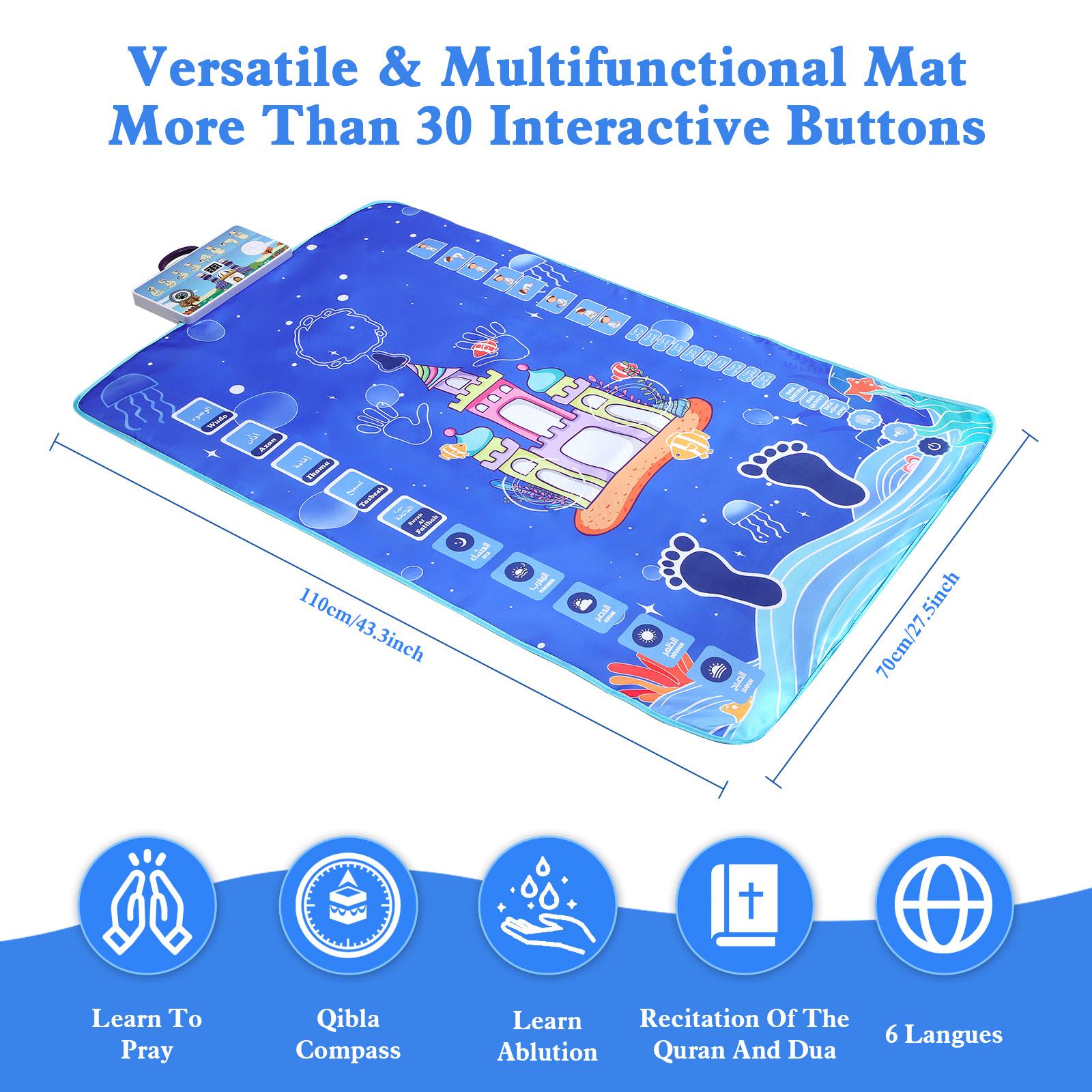

Electronic Muslim Prayer Mat - Interactive Children s Muslim Prayer Mat - Includes Tasbi Muslim Prayer Beads Fun Prayer Learning