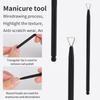 4PCS  Black  Stainless Steel  Durable Manicure Pusher  Cuticle Remover Cuticle Nippers Pedicure Set
