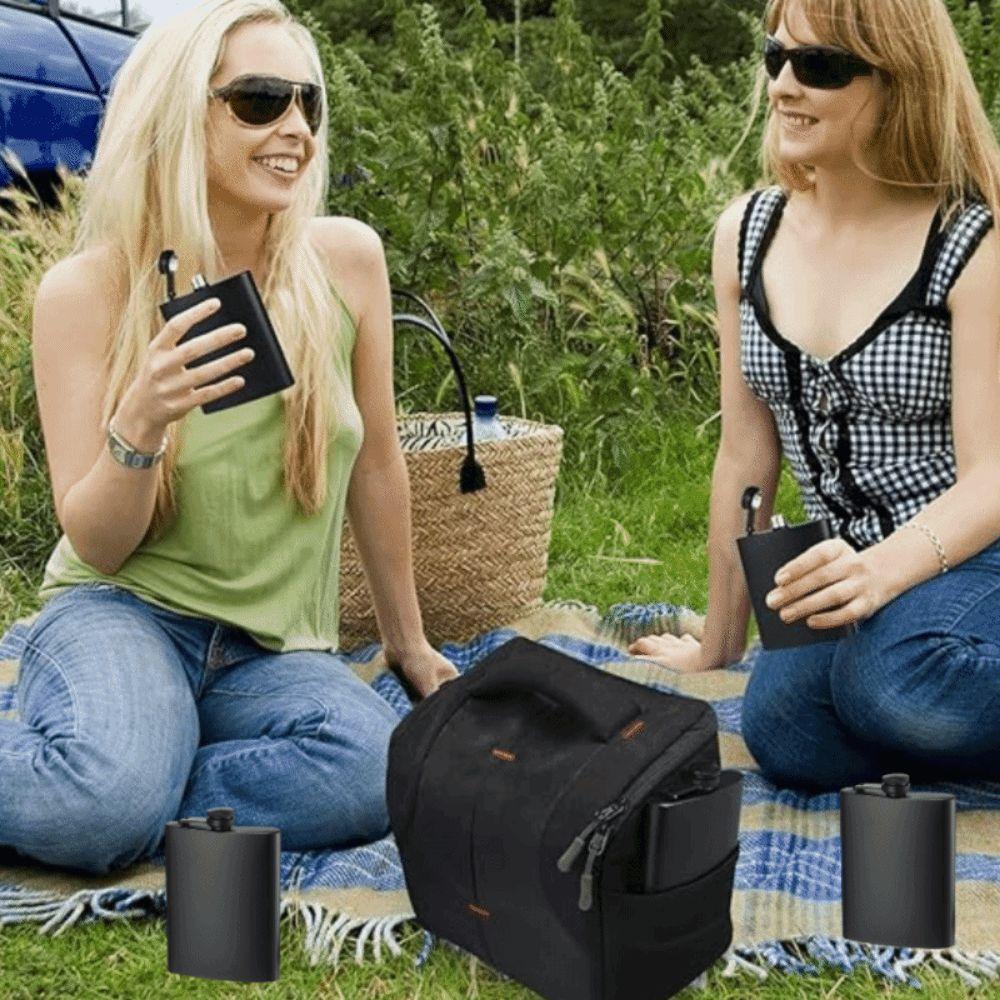 6/8/12 Oz Hip Flask Flat Liquor Flask Drinkware Black Pocket Flagon  Bar