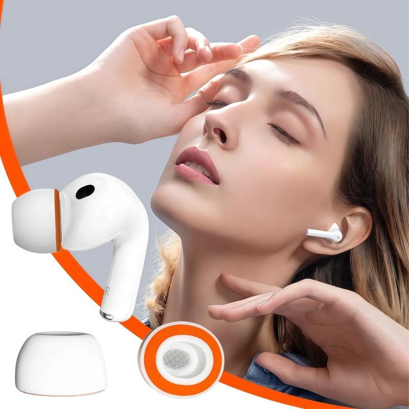 Memory Foam Soft Silicone Ear Tip for Bluetooth-compatible Earphones Protective Earbuds Cover Noise Reduction Hole