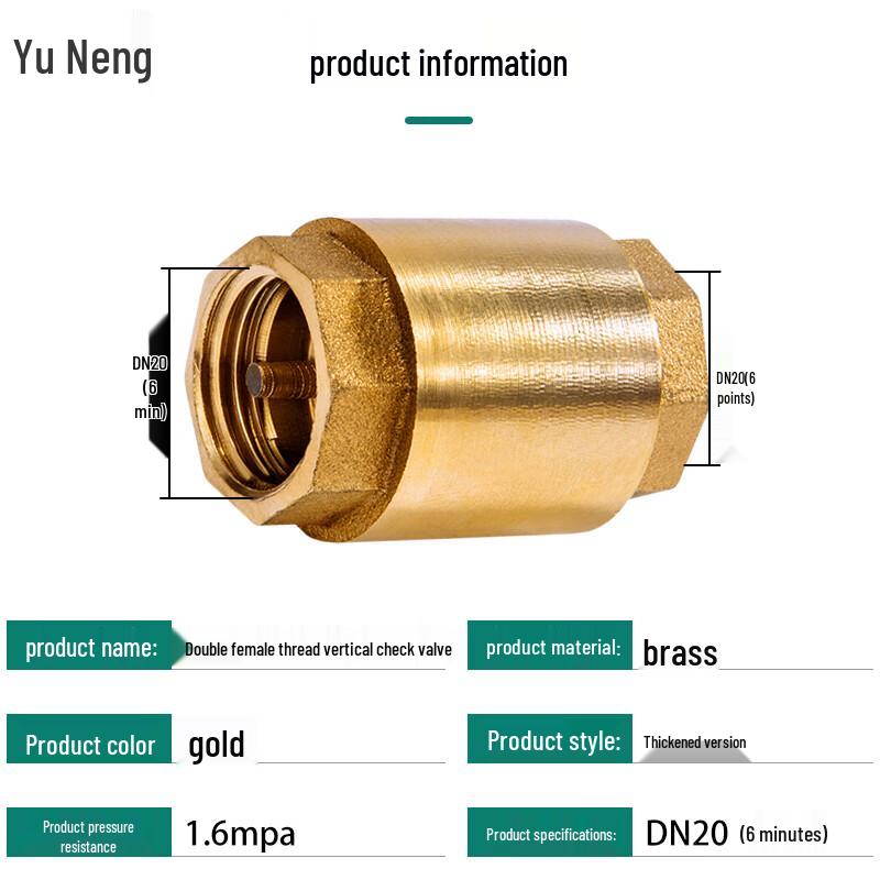 Yuneng Brass Vertical Check Valve