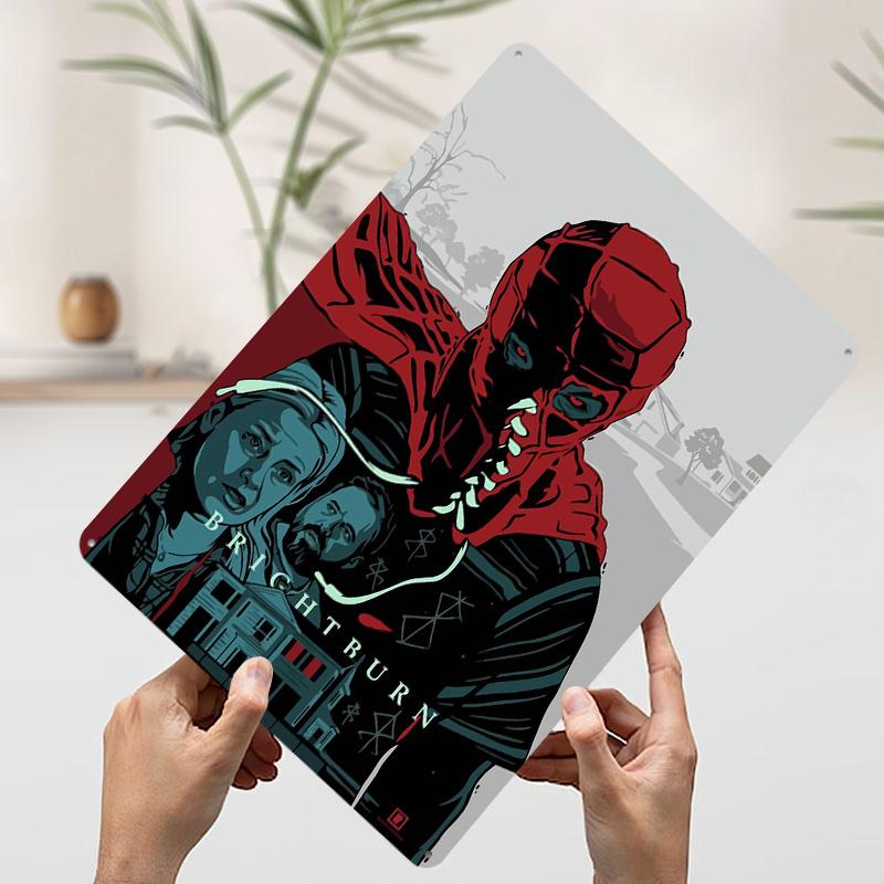 

Brightburn Tinplate Poster Customized Wall Art Vintage Retro Metal Signs for Luxury Home Decor Items Wand Deko Garage Decoration 7.9x11.8In(20x30cm)