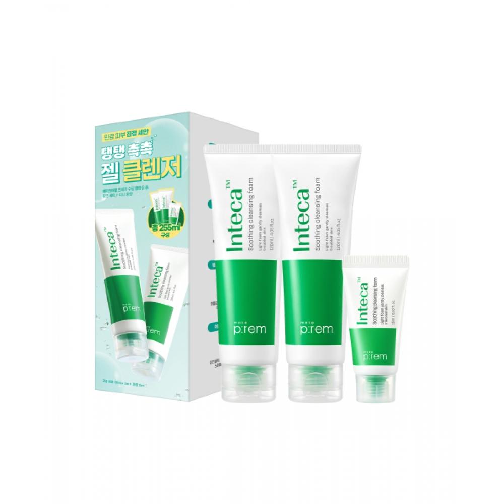 Makeprem Inteca Soothing Cleansing Foam Special Set  120ml 2 Packs+15ml 