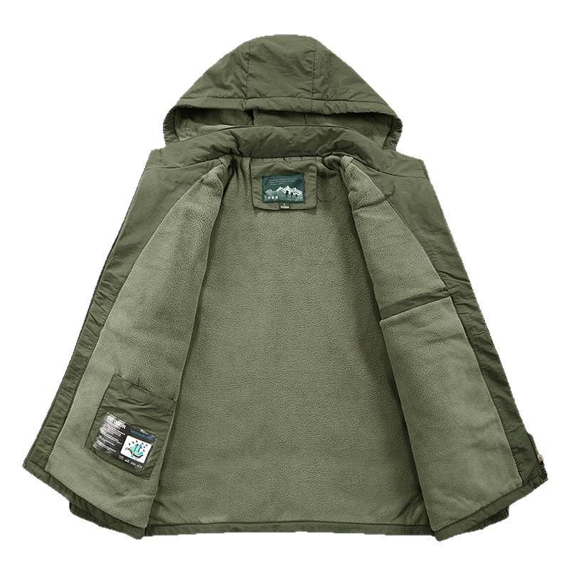Wasserdichte Winddichte Dick Gefütterte Outdoorjacke für Herren