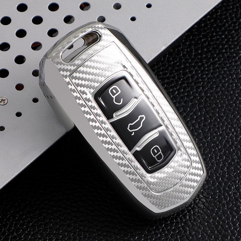 Geely New Emgrand GS Carbon Fiber Car Key Bag - Electroplated Soft Rubber