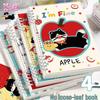 Høyverdig Søt Katt Eplepai Mappe: A5 Notatbok med Løse Ark og Linjering, B5 Størrelse