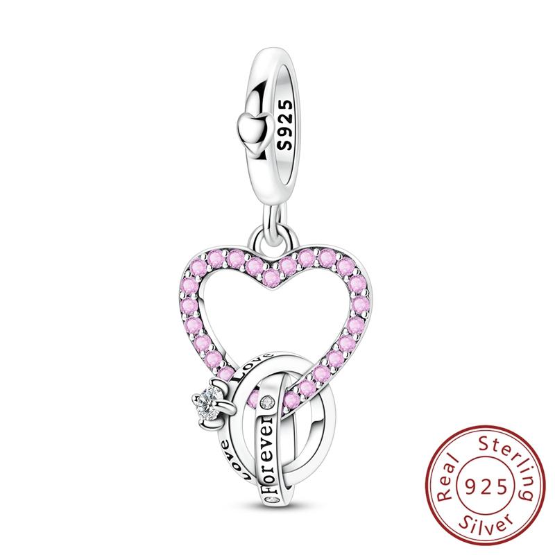 Original Copper Charms Beads Bear Black Swan Angel Cherry Charms Fit Bracelet Pendant Women Girl Diy Jewelry Gift