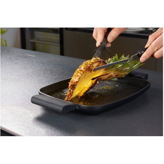 Plaque grill - INOXIBAR - Spéciale four - aluminium fondu - antiadhésif Greblon - four 220°C