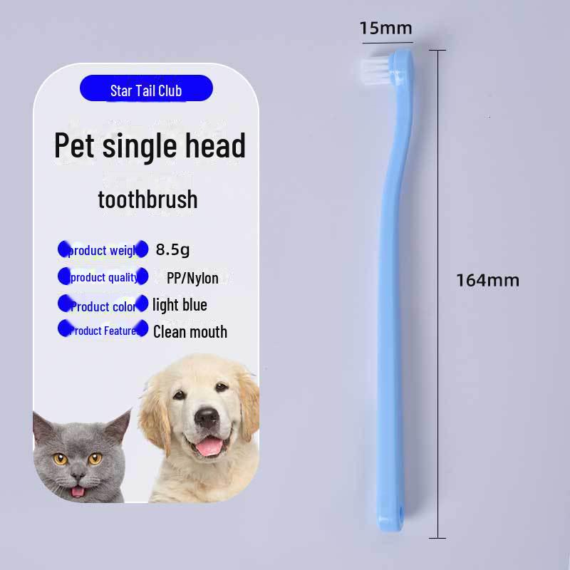 Disposable Pet Toothbrush for Dogs & Cats - Individually Wrapped for Oral Cleaning