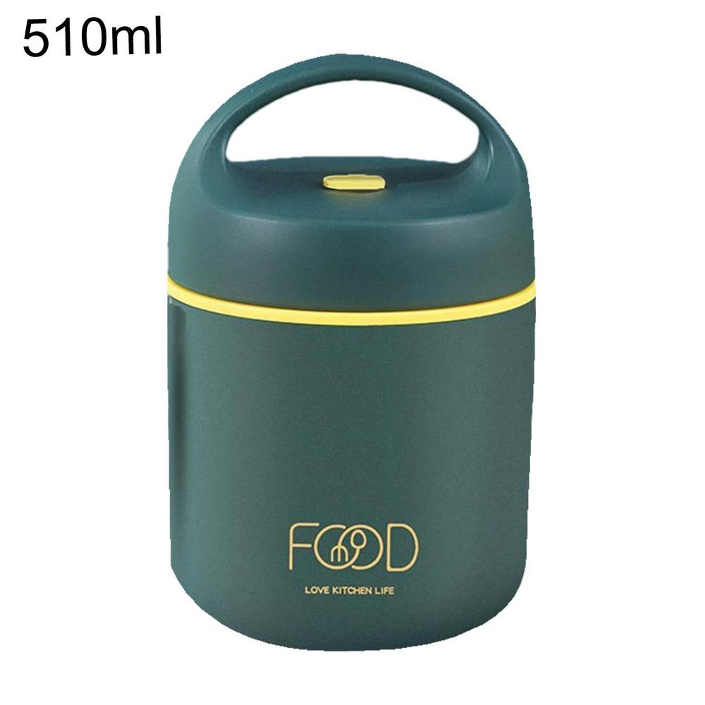 Stackable Thermal Containers Stainless Steel Leak-Proof Lunch Storage Box 2-Tier Vacuum Insulated Thermos Hot Food Soup Bowl Jar