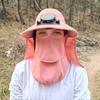 Pălărie de Soare cu Bor Lat și Ventilator Solar pentru Bărbați Femei Pălărie Bucket de Pescuit pentru Exterior cu Apărătoare de Gât și Protecție Facială pentru Drumeții Camping