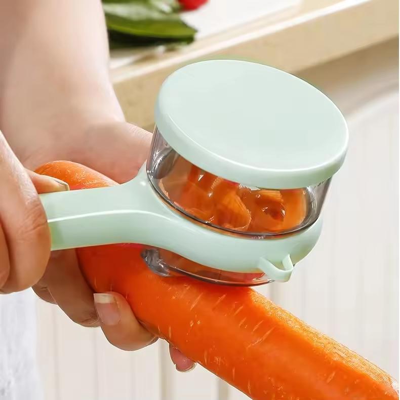 Innovative Storage Handheld Melon Peeler, Stainless Steel Blade Fruit Vegetable Peeler Ergonomic Handle Kitchen Gadget for Water светло-зеленый