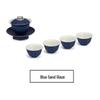 Wanqiantang Blue Sand Glaze Travel Gaiwan Tea Set