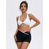 CHARMLEAKS Womens Seamless Sports Bra Twisted Chest Criss Cross Back Push Up Yoga Running Fitness Bra