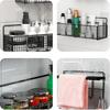 16 Pcs Shower Caddy Adhesive Replacement, No Drilling Shower Caddy Hooks, Adhesive Wall Hooks for Bathroom Storage Shelves and Kitchen Racks