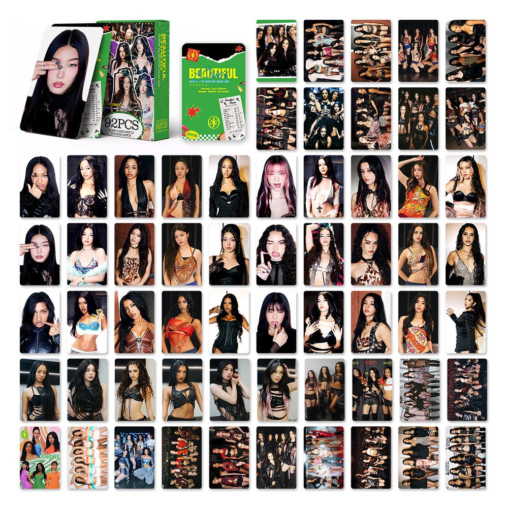 92 Pieces Katseye The Beautiful Chaos Tour Collector-Worthy Photocards Lomo Cards And Decals Korean Pop Idol Merch For Fans Collector Present