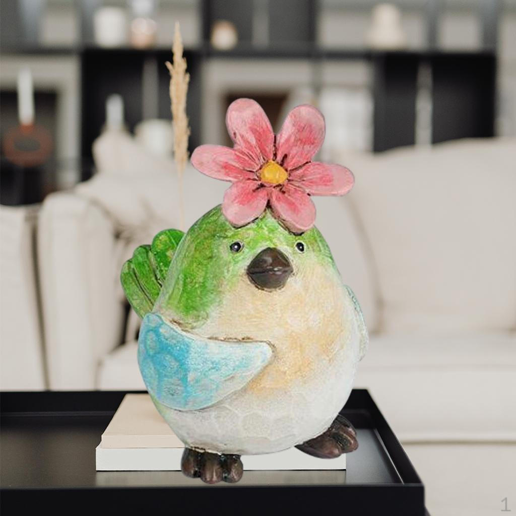 Bird Shaped Sculpture Animal Ornament Figurine Statue Photo Props Office Living Room Bedroom