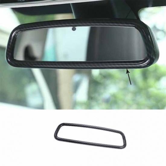 Car Middle Fit For BMW 5 Series 11-17 Mirror Frame Console Rearview Carbon Fiber
