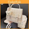 Pu Checked Pattern Single Shoulder Bag For Daily Use Womens Fashion Handbag