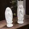 Handmade Retro Figurine Our Lady of Guadalupe Religious Statue Virgin Mary Figurine Resin Sculpture Small Statue for Entryway Inspirational
