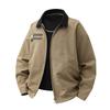 Jacket Men's Loose Windbreaker Men's Lapel Casual Men's Jacket Retro Workwear Jacket