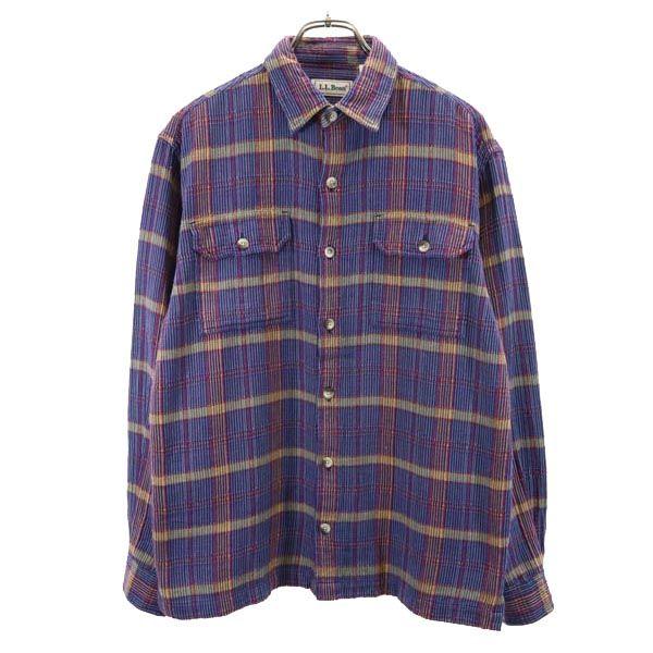 

L.L.Bean 80s vintage Check Pattern Long sleeve Check shirt S Men s Used
