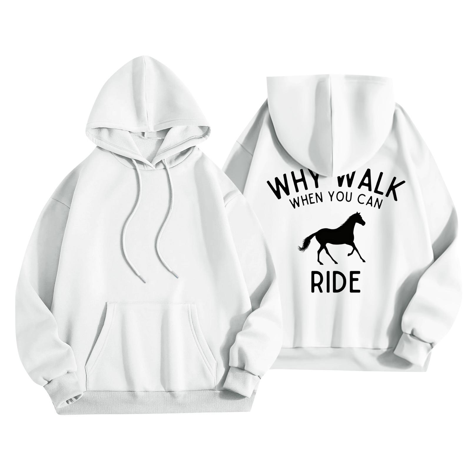 

Женская мода повседневный принт повседневный длинный рукав круглый вырез толстовка топ XL белый