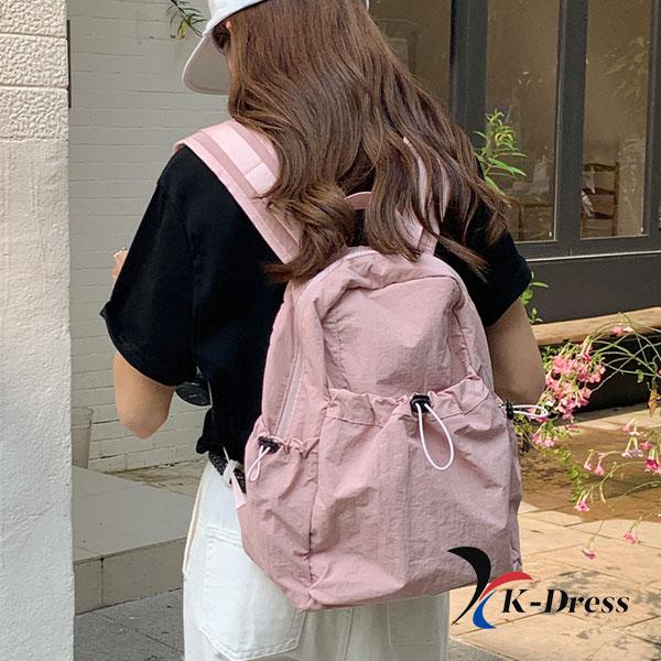 String Pocket Daily Bag Nylon Washed Waterproof Carry-All Backpack