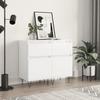 VidaXL Buffets 2 Pcs Glossy White 40x35x70 Cm Engineered Wood 831153