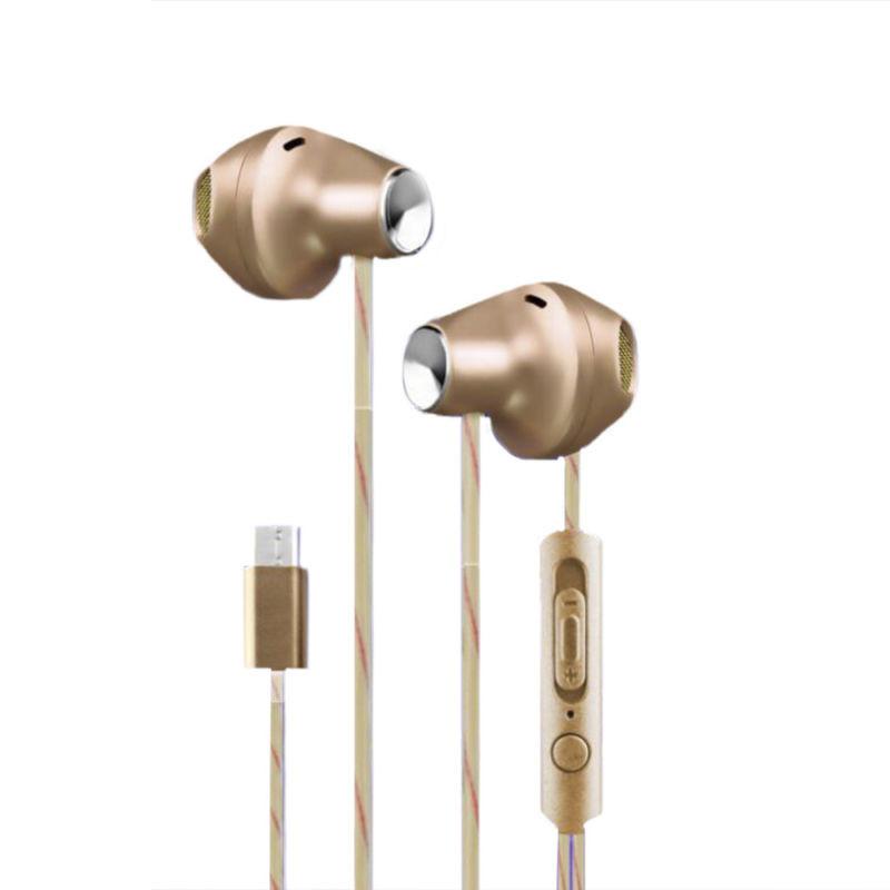 

Premium Quality Usb-c Type-c Stereo In-ear Earphone Headset For Music Lovers золотий