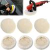 6pcs 7-inch Buffing Pads Car Bonnet Buffing Waxing Pad Kit Buffer Polishing Polisher Pad Wool Buffering Pads for Drill Body Buffing & Polishing Pads
