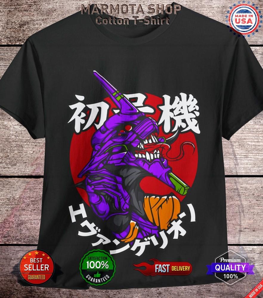 

Neon Genesis Evangelion Shirt EVA Unit 01 Japanese Anime Manga T-Shirt Tee Otaku M