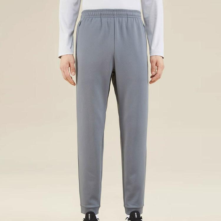 Anta Running Series Solid Color Mid-Rise Fleece Cuffed Knit Sports Pants Men Bottoms Coal-Gray 952345303-2