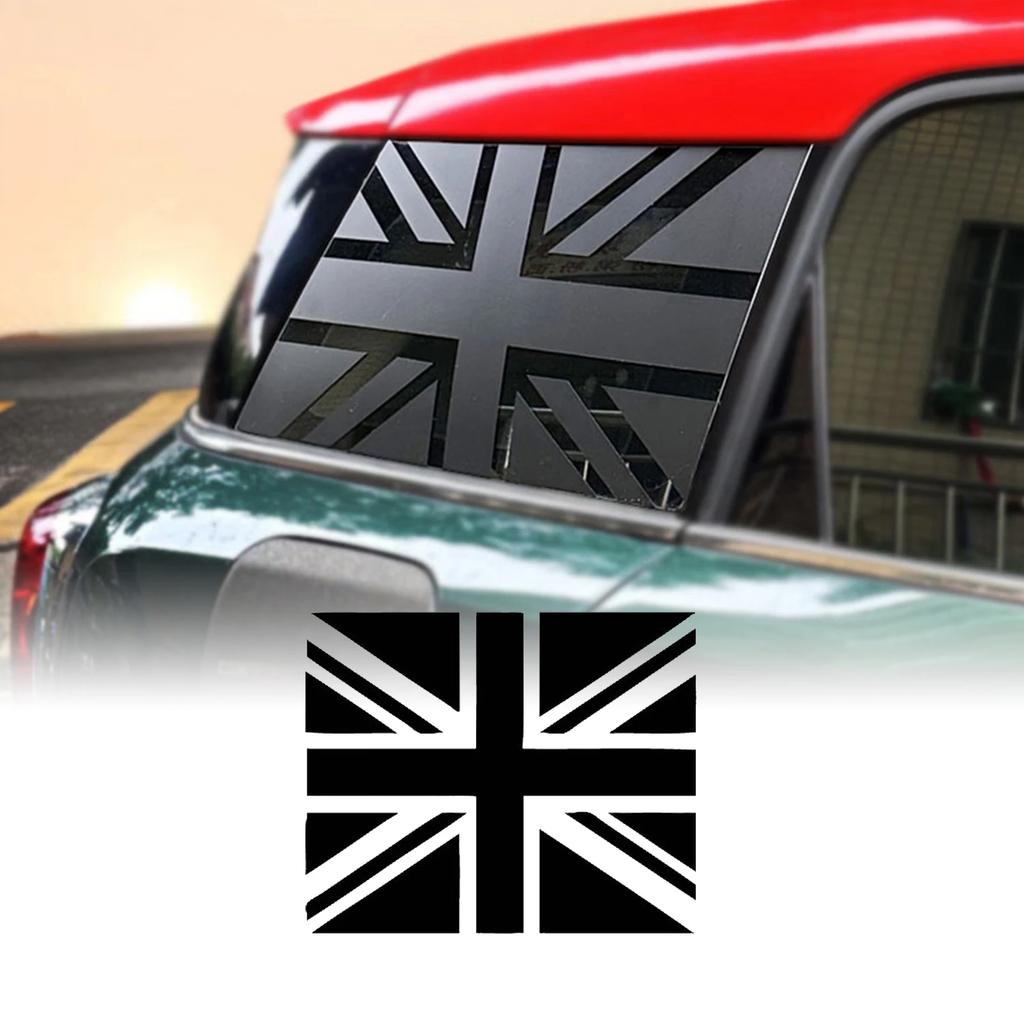 2pcs/set Matte Black Car Decoration Vinyl Rear Window Sticker Union Jack Decal For MINI Cooper R60 R55 R56 R61 F56 F55 F60 F54
