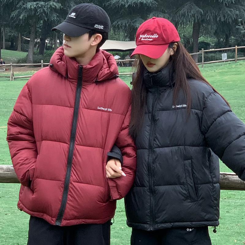 Unisex Fashion Winter Women and Man Parkas Hooded Warm Jackets Elegant Loose Thick Coats