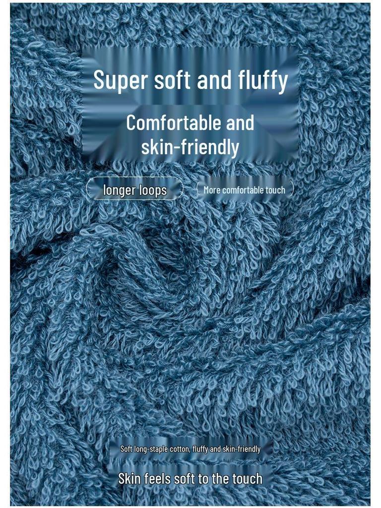 Jieliya Soft & Absorbent All-Cotton Bath & Face Towel Set