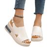Thick Soled Wedge Heels for Women's Summer Back with An Empty Flat Buckle Cool Slippers in Large Sizes 35-43 High-heeled Sandals