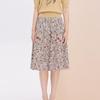 Daisy Print A-Line Midi Skirt