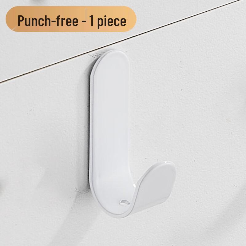 DANLE No-Drill Adhesive Single Hooks (10-Pack)