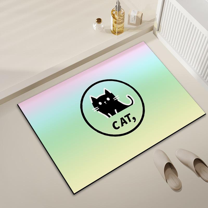 Toilet Diatom Mud Cartoon Household Absorbent Foot Mat Mat Toilet Mat Mat Home Mat Absorbent Non-slip