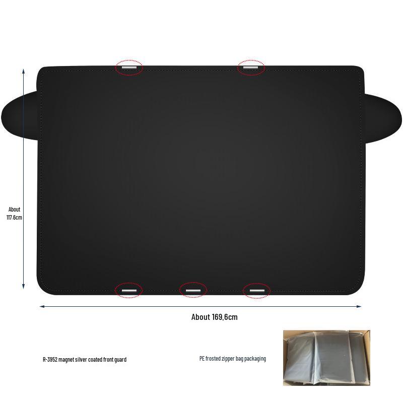 Thickened Magnetic Car Snow & Sun Shade: Frostproof, Antifreeze Sun Visor Cover
