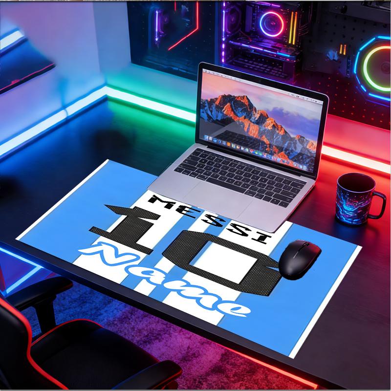 Custom Name Personalized football star Pattern Mousepad, Laptop PC Desk Mat, Decorative Desk Mat for Home Keyboard Pad Gift
