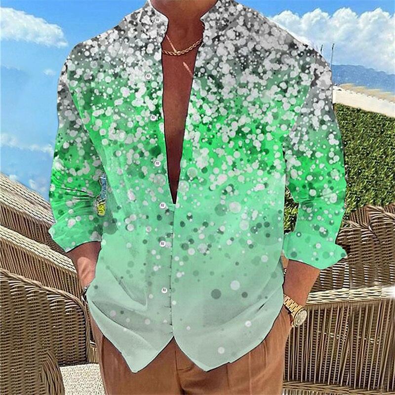 Men's Shirt Pink Blue Green Fashionable Popular Floral Casual Outdoor Street Tops Men's
