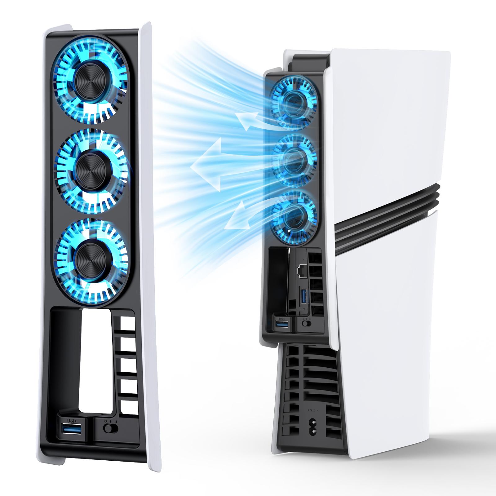 

Cooling Fan for PS5 Pro Disc & Digital, Intelligent Temperature Control, Dual-Speed Cooling, Easy to Inst белый