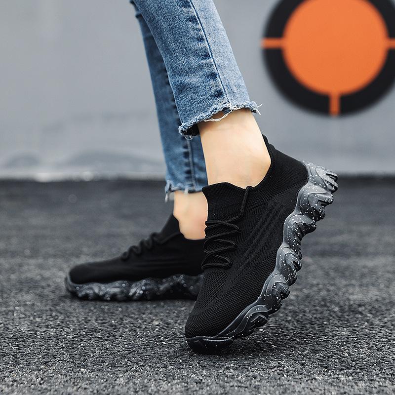 Summer foreign trade 20252025 large size lightweight sports shoes women's shoes breathable fly-woven socks little white shoes