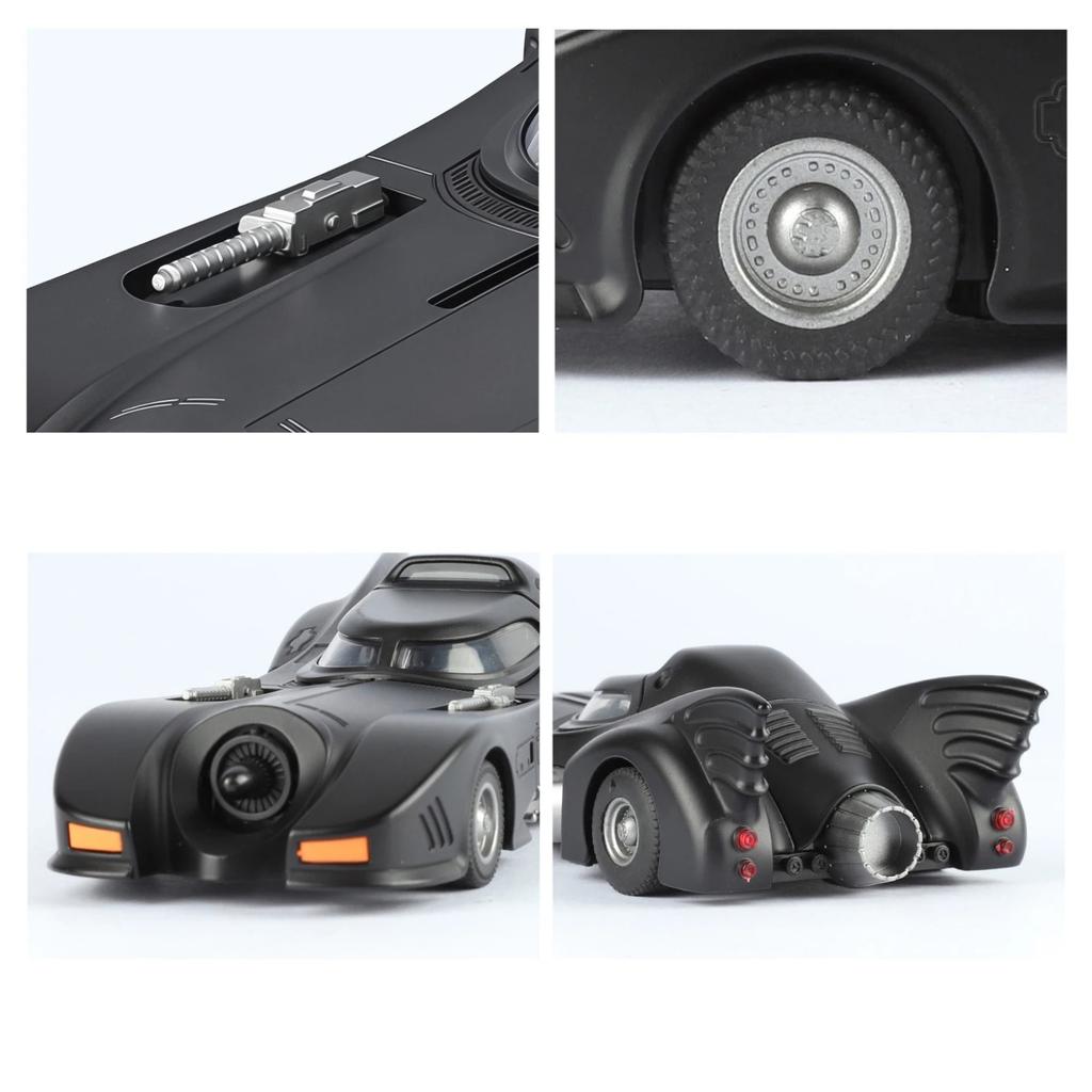 1/32 Batmobile Bat 1989 Alloy Car Model Sound and Light Pull Back Children's Toy Collectibles Birthday Gift