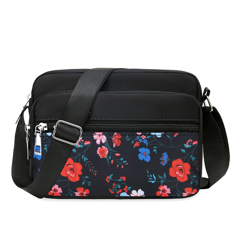 Women's Handbag Nylon Middle-aged and Elderly Single Shoulder Cloth Bag Crossbody Bag Doing Business Multi-layer Women's Bag