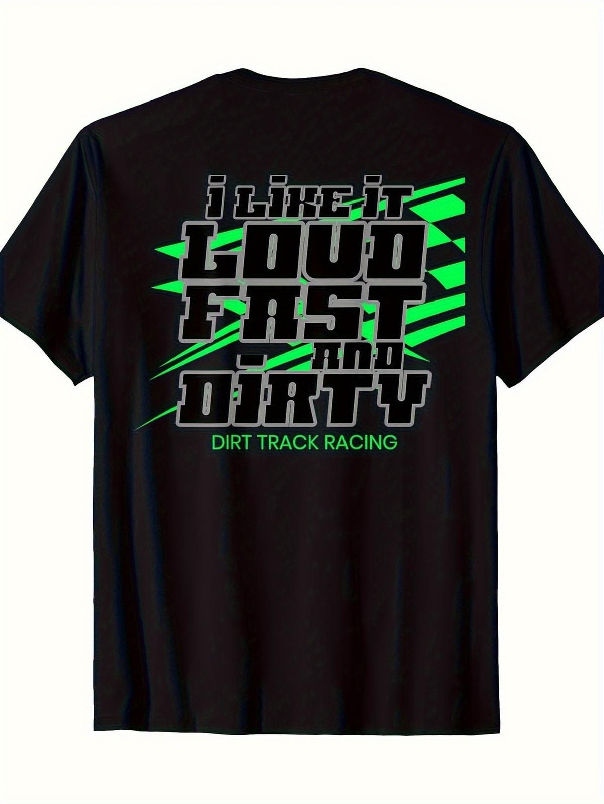 Racing Clothing Sprint Car Dirt Track Racing T-shirt 100% Cotton 180g S разноцветный