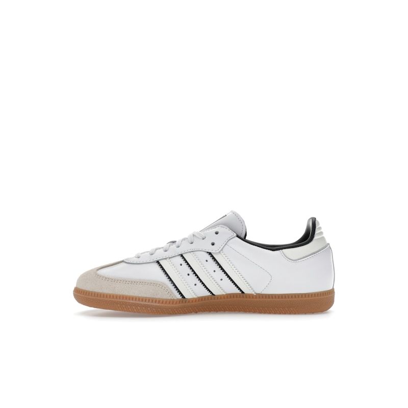 Adidas Samba OG J Double White Black Gum Kids Sneakers Cloud-White Off-White Core-Black IH5585